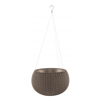KETER Květináč COZY Planter S závěsný 3,2l šedo-hnědý